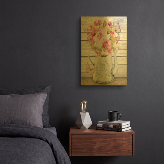 'Bouquets Of Inspiration H' By Jean Plout Gold Metal Wall Art