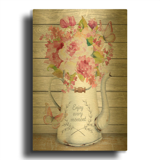 'Bouquets Of Inspiration H' By Jean Plout Gold Metal Wall Art