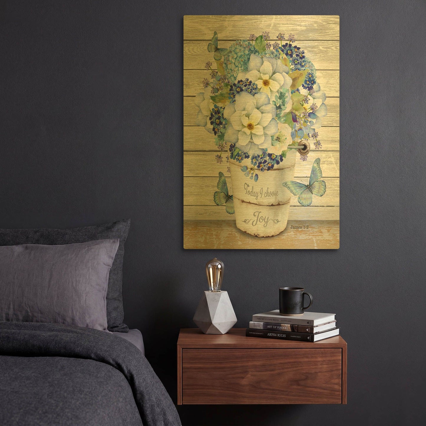 'Bouquets Of Inspiration I' By Jean Plout Gold Metal Wall Art