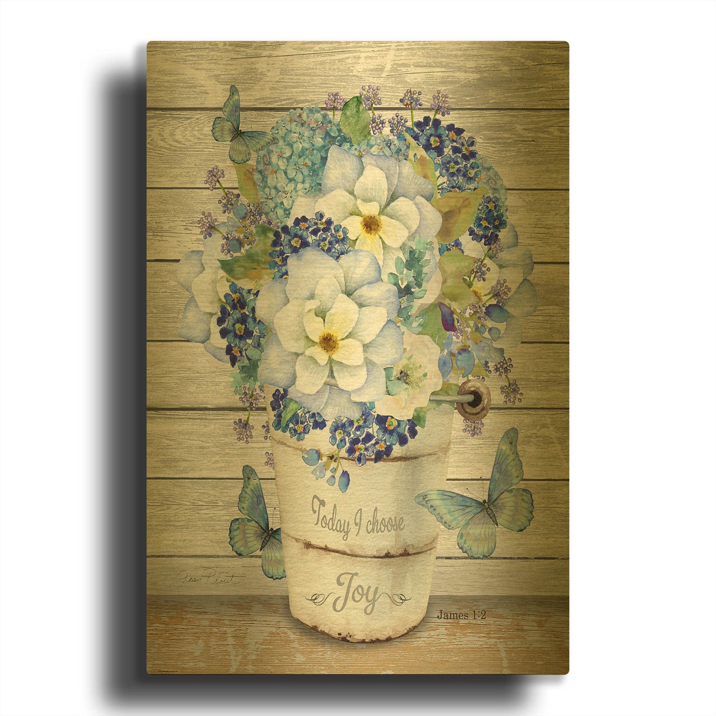 'Bouquets Of Inspiration I' By Jean Plout Gold Metal Wall Art