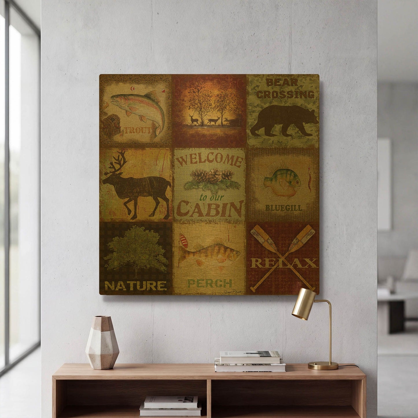 'Call Of The Wilderness' By Jean Plout Gold Metal Wall Art