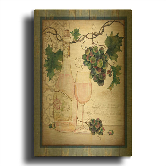 'Chateau Plout Wine C' By Jean Plout Gold Metal Wall Art