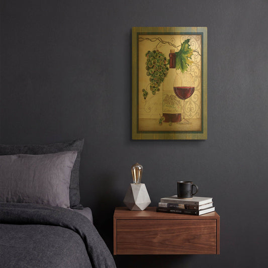 'Chateau Plout Wine D' By Jean Plout Gold Metal Wall Art