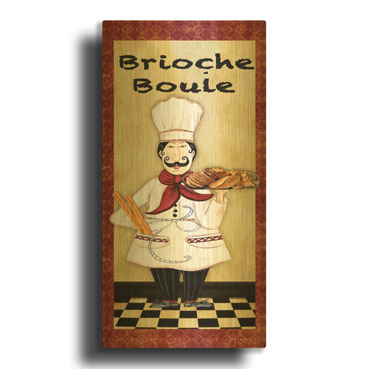 'Chefs 5pcs Brioche Boule' By Jean Plout Gold Metal Wall Art