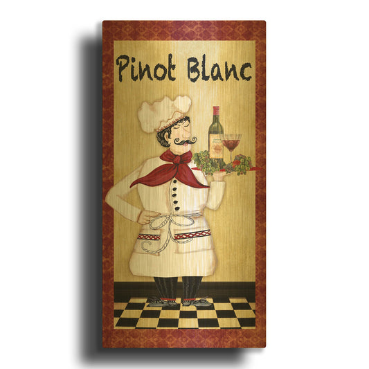 'Chefs 5pcs Pinot Blanc' By Jean Plout Gold Metal Wall Art