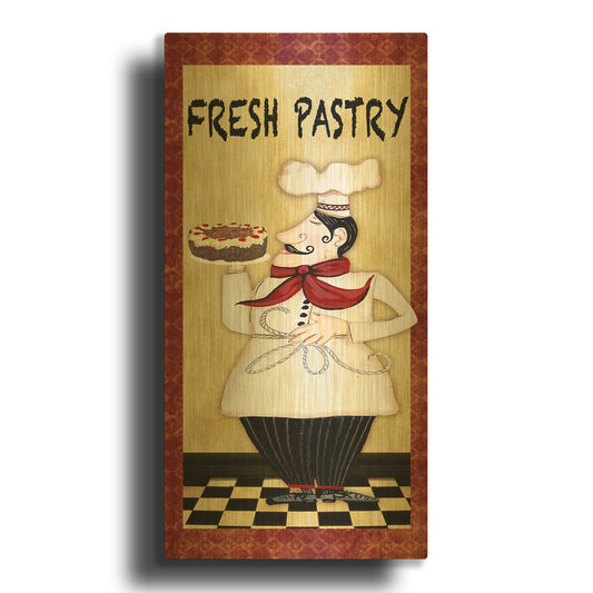 'Chefs 5pcs' By Jean Plout Gold Metal Wall Art