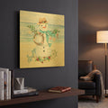 'Coastal Christmas F' By Jean Plout Gold Metal Wall Art