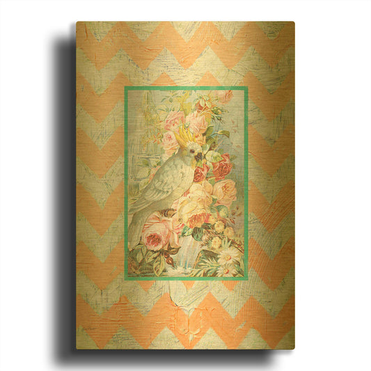 'Cockatiel Beauty B Orange' By Jean Plout Gold Metal Wall Art