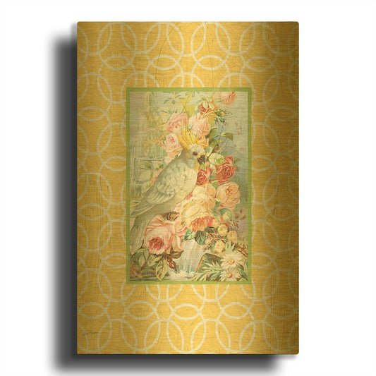 'Cockatiel Beauty B Yellow' By Jean Plout Gold Metal Wall Art
