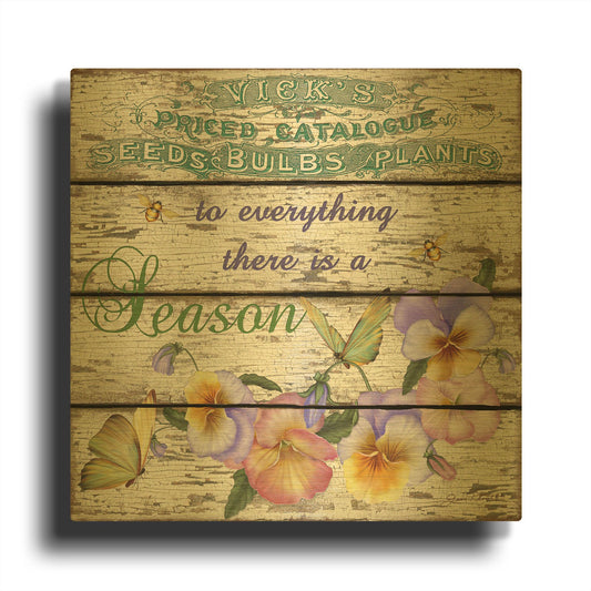 'Country Garden Sign D' By Jean Plout Gold Metal Wall Art