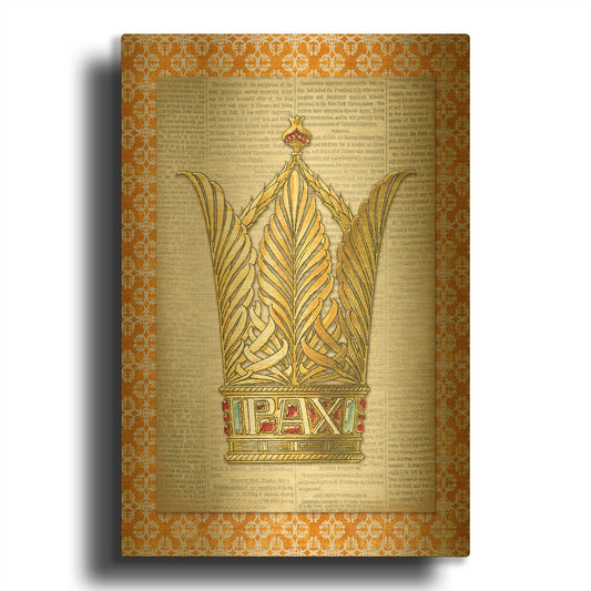 'Crowning Glory C' By Jean Plout Gold Metal Wall Art