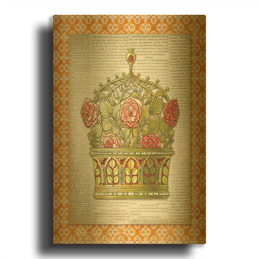 'Crowning Glory D' By Jean Plout Gold Metal Wall Art