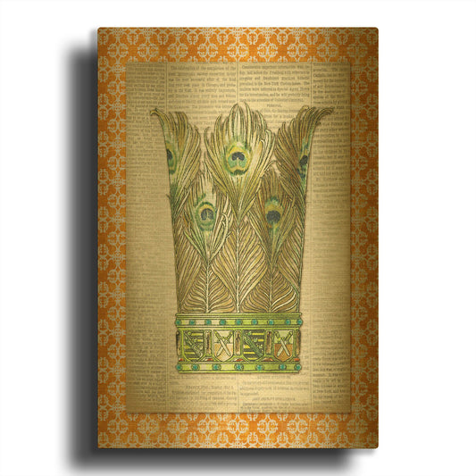 'Crowning Glory E' By Jean Plout Gold Metal Wall Art