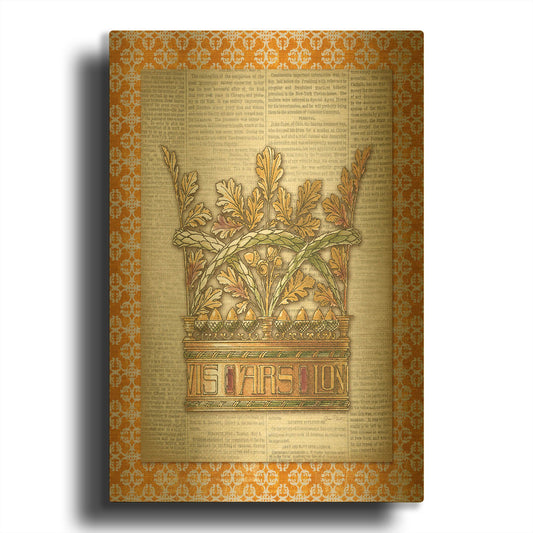 'Crowning Glory F' By Jean Plout Gold Metal Wall Art