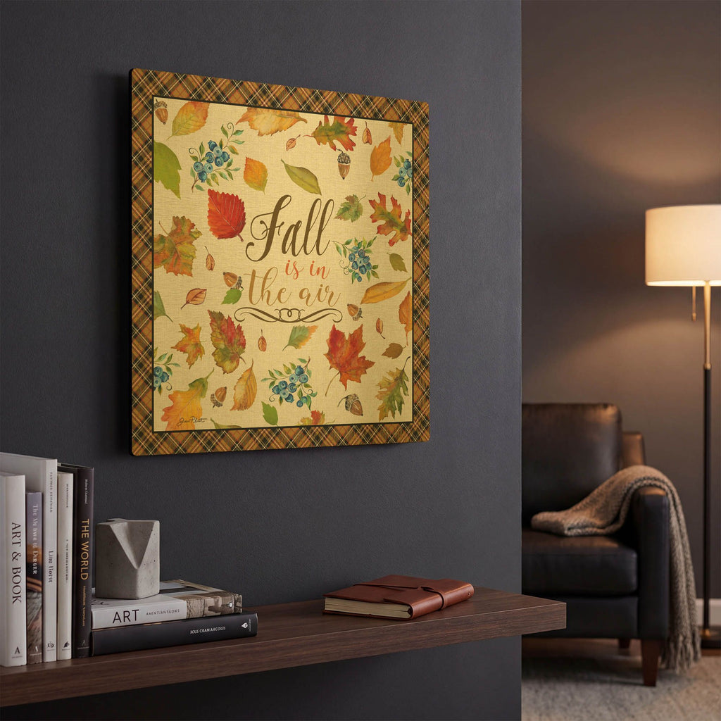 'Fall Is In The Air' By Jean Plout Gold Metal Wall Art