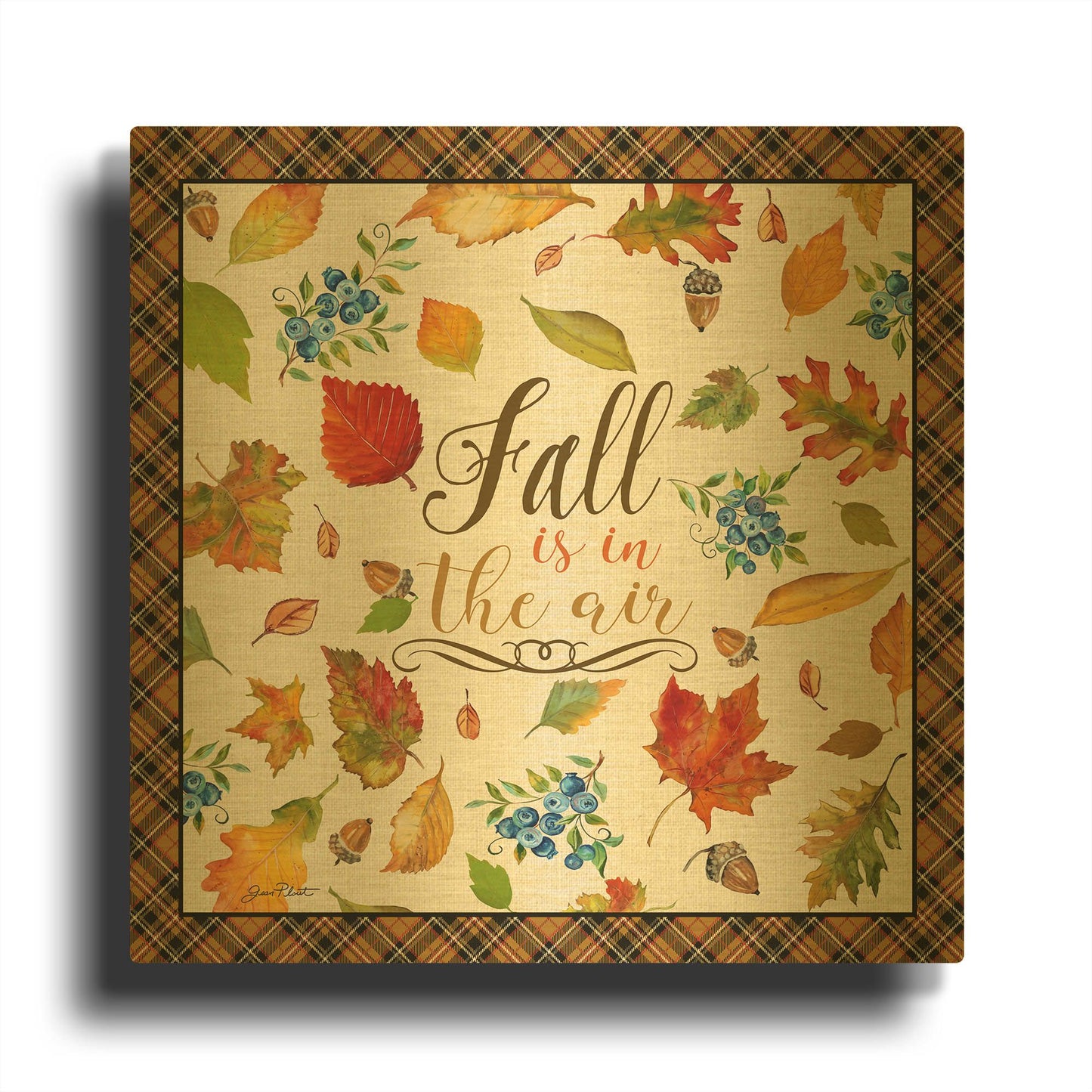 'Fall Is In The Air' By Jean Plout Gold Metal Wall Art