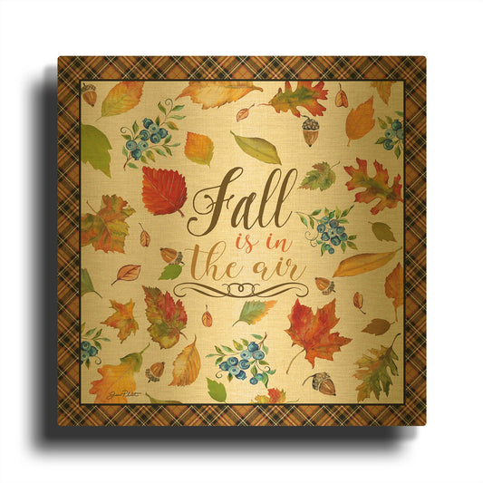 'Fall Is In The Air' By Jean Plout Gold Metal Wall Art