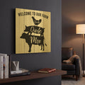 'Farm Signs I' By Jean Plout Gold Metal Wall Art