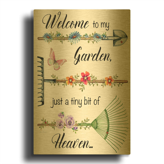 'Garden Inspiration E' By Jean Plout Gold Metal Wall Art