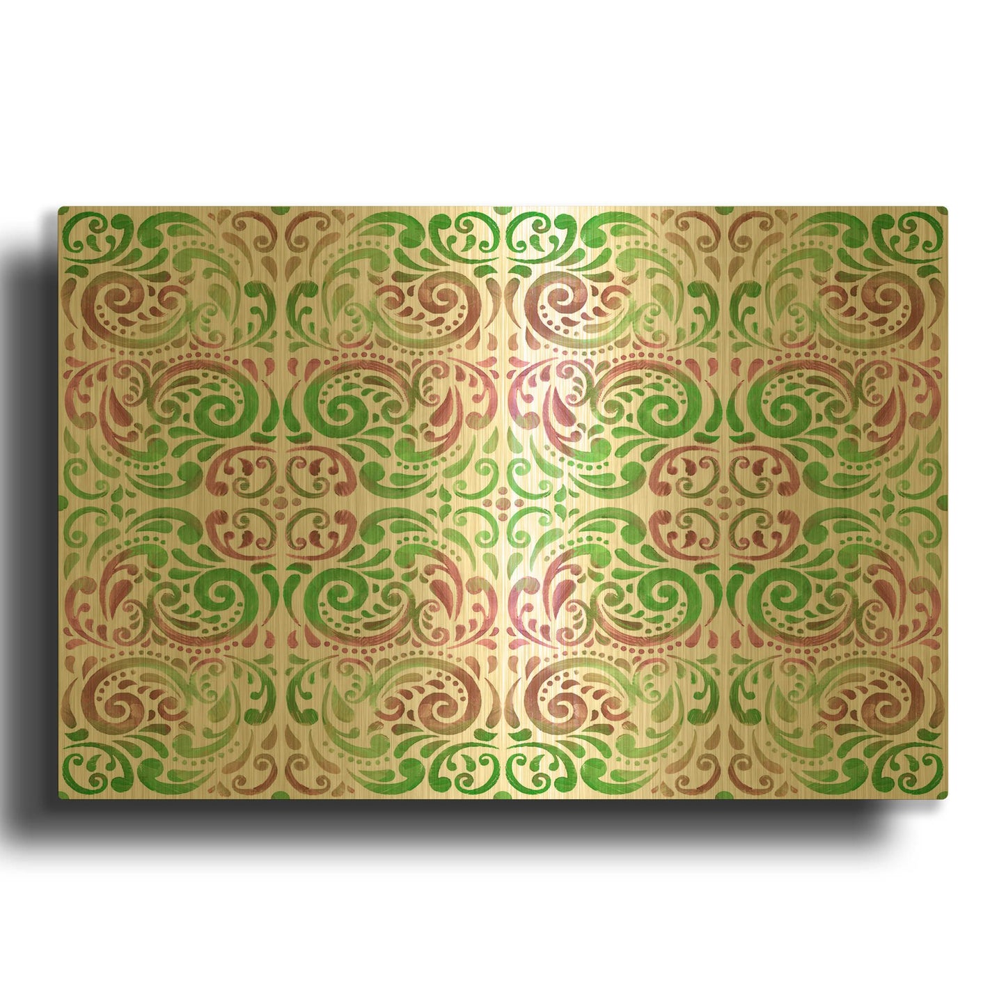 'Garden Party C' By Jean Plout Gold Metal Wall Art