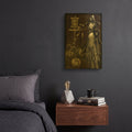 'Halloween Graveyard C' By Jean Plout Gold Metal Wall Art