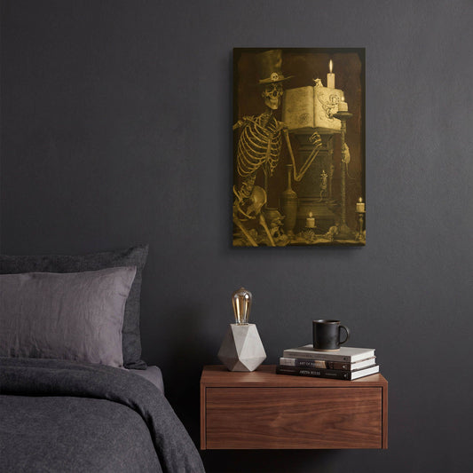 'Halloween Graveyard D' By Jean Plout Gold Metal Wall Art