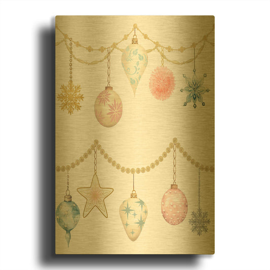 'Holiday Ritz' By Jean Plout Gold Metal Wall Art
