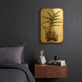 'Ferns On Vintage Tin-E' By Jean Plout Gold Metal Wall Art