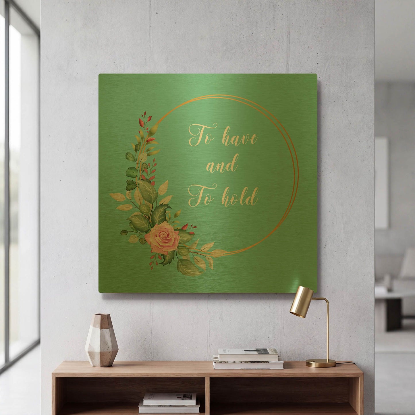 'Joyful Love' By Jean Plout Gold Metal Wall Art