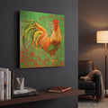'Le Rooster-A' By Jean Plout Gold Metal Wall Art