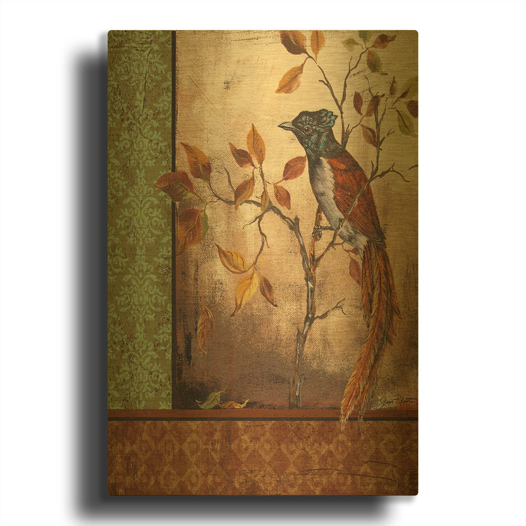'Paradise Flycatcher' By Jean Plout Gold Metal Wall Art