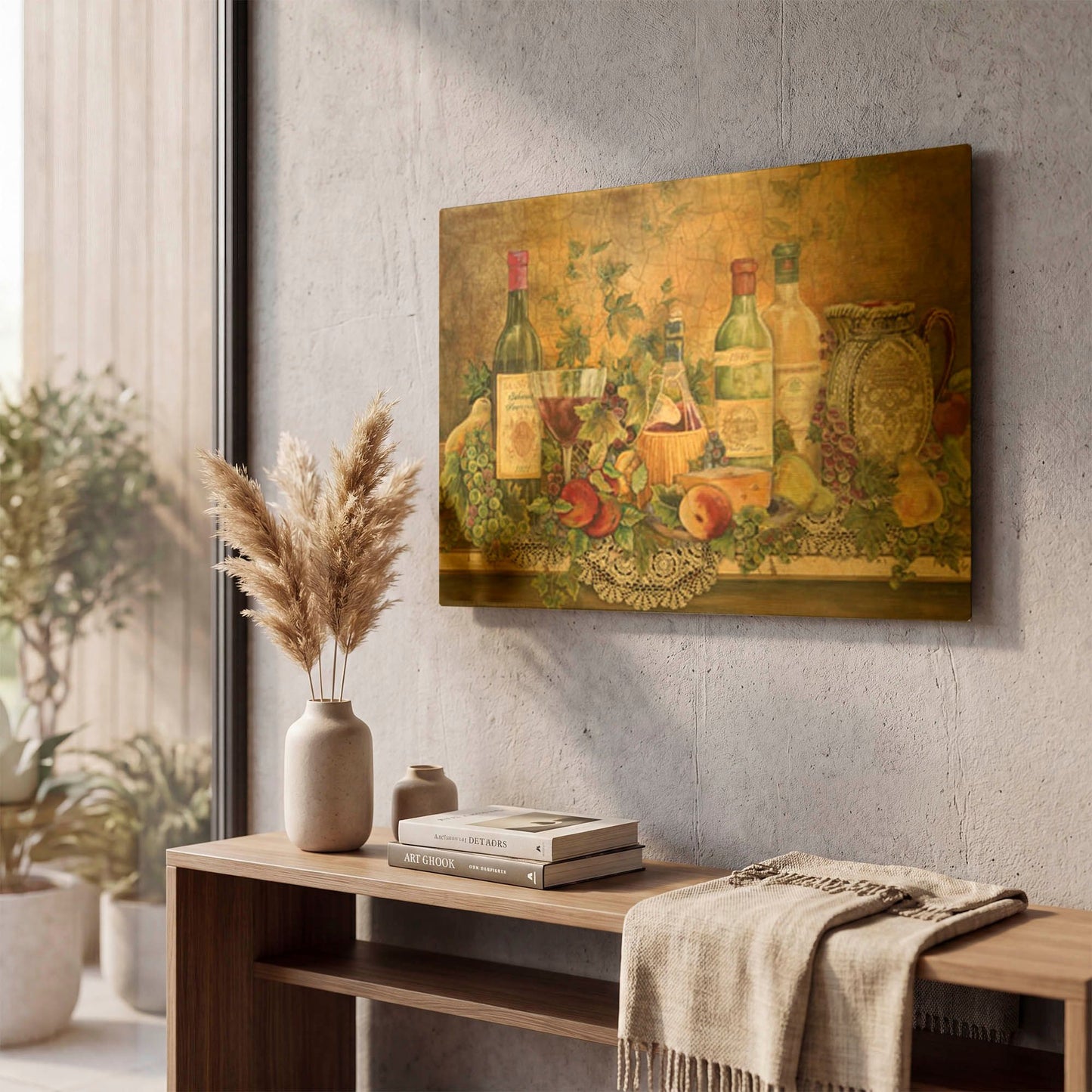 'Grapes Of Tuscany 3' By Jean Plout Gold Metal Wall Art