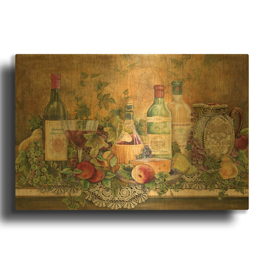 'Grapes Of Tuscany 3' By Jean Plout Gold Metal Wall Art