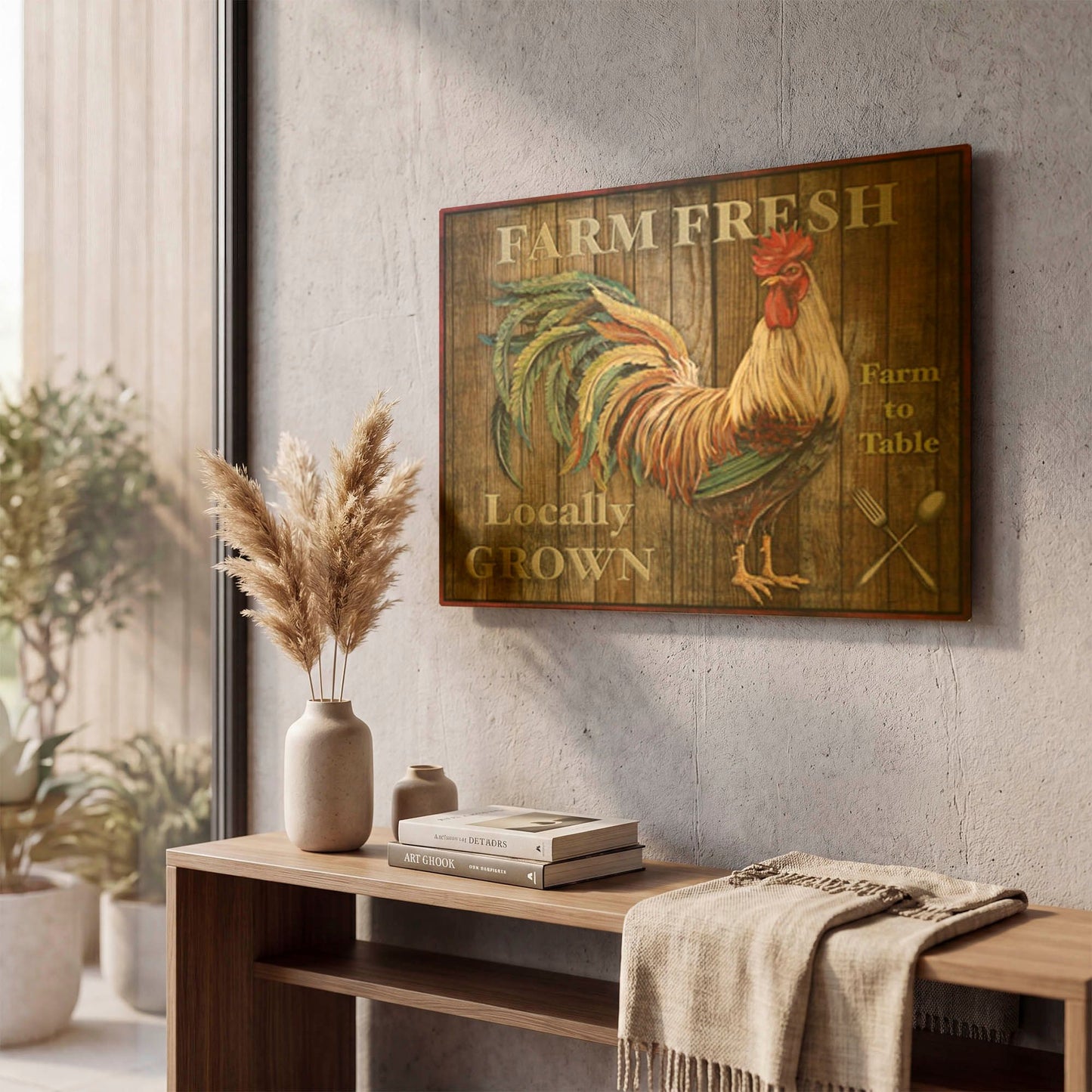 'Farm Fresh 11514' By Jean Plout Gold Metal Wall Art
