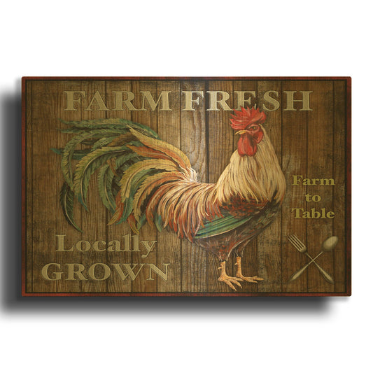 'Farm Fresh 11514' By Jean Plout Gold Metal Wall Art