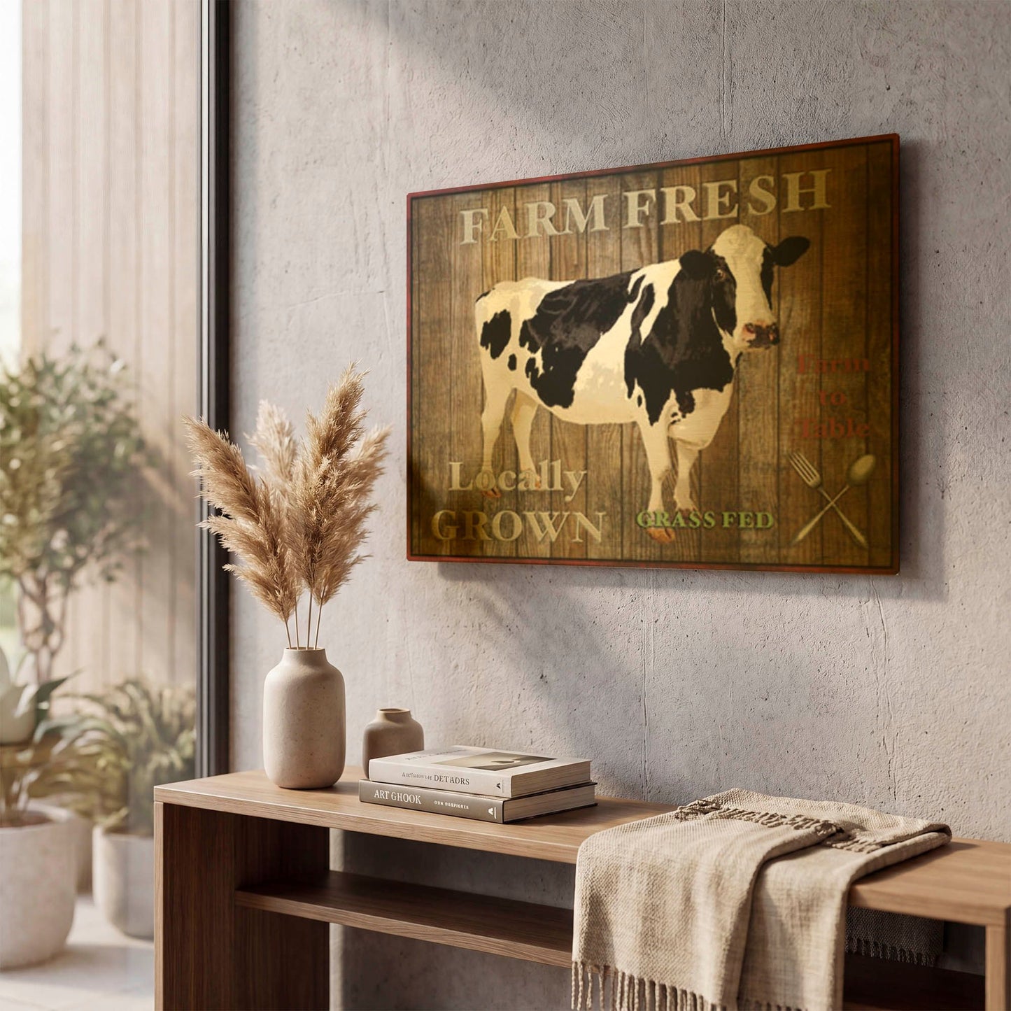 'Farm Fresh 42715' By Jean Plout Gold Metal Wall Art