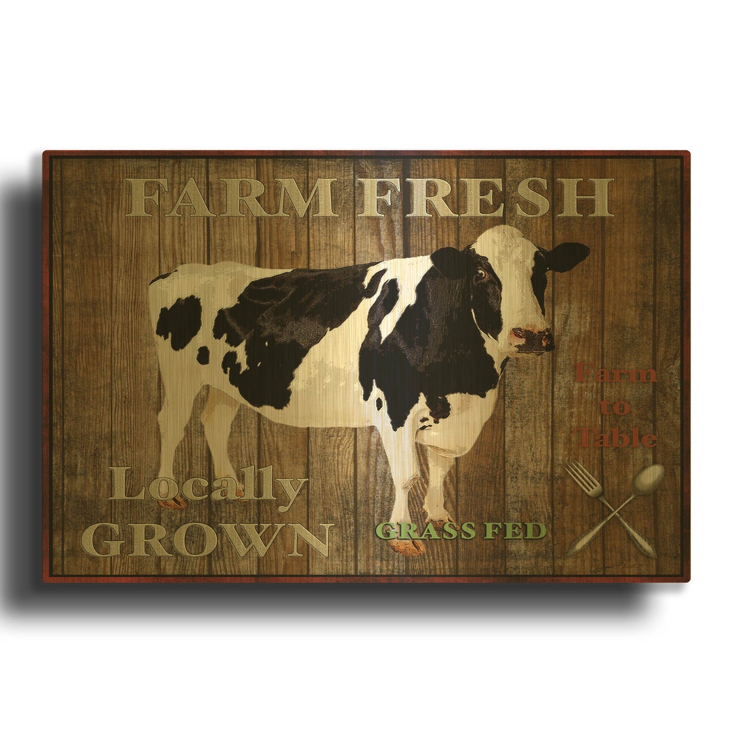 'Farm Fresh 42715' By Jean Plout Gold Metal Wall Art