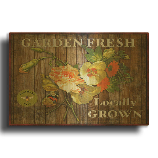 'Farm Fresh II' By Jean Plout Gold Metal Wall Art