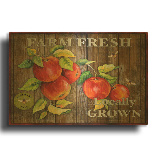 'Farm Fresh III' By Jean Plout Gold Metal Wall Art