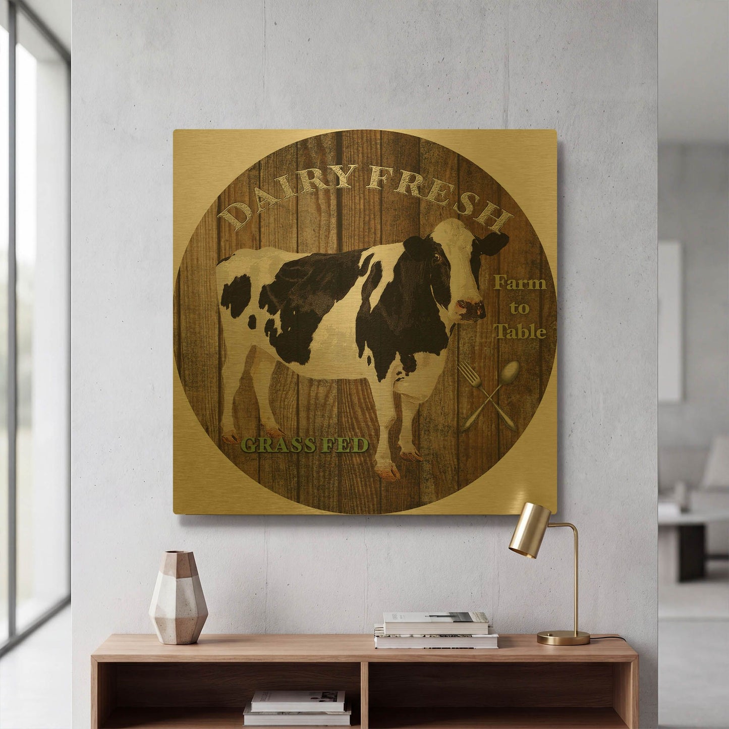 'Farm Fresh VII' By Jean Plout Gold Metal Wall Art