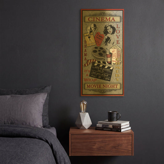 'Cinema 1' By Jean Plout Gold Metal Wall Art