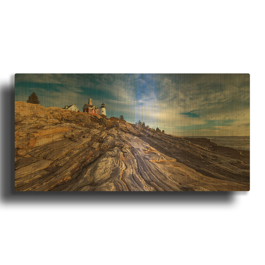 'Pemaquid Point' By Darren White Gold Metal Wall Art