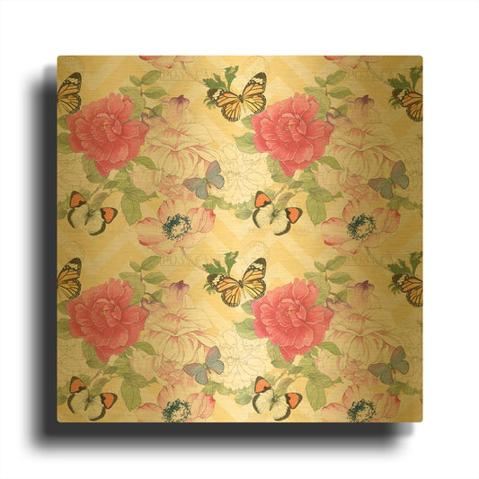'Summer Postcard A2' By Jean Plout Gold Metal Wall Art