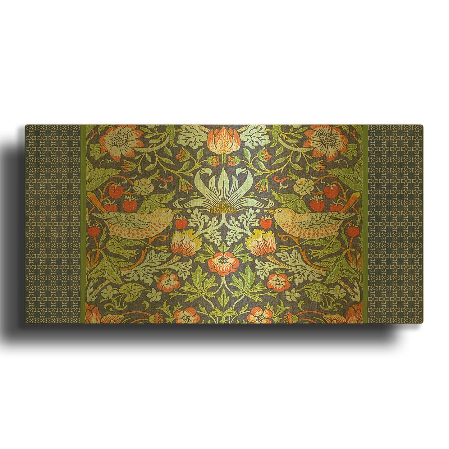 'Vintage Birds A' By Jean Plout Gold Metal Wall Art