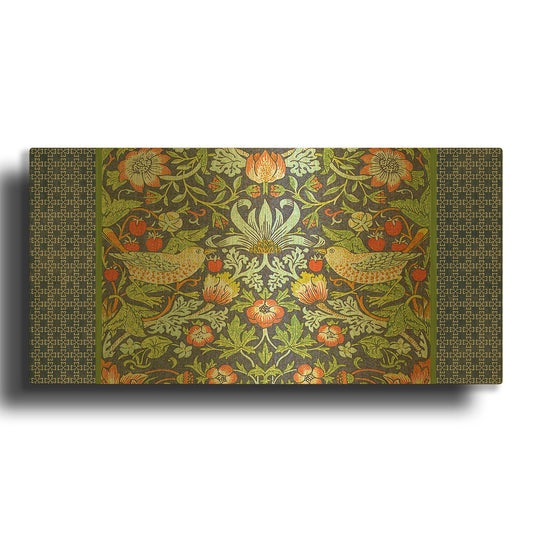 'Vintage Birds A' By Jean Plout Gold Metal Wall Art