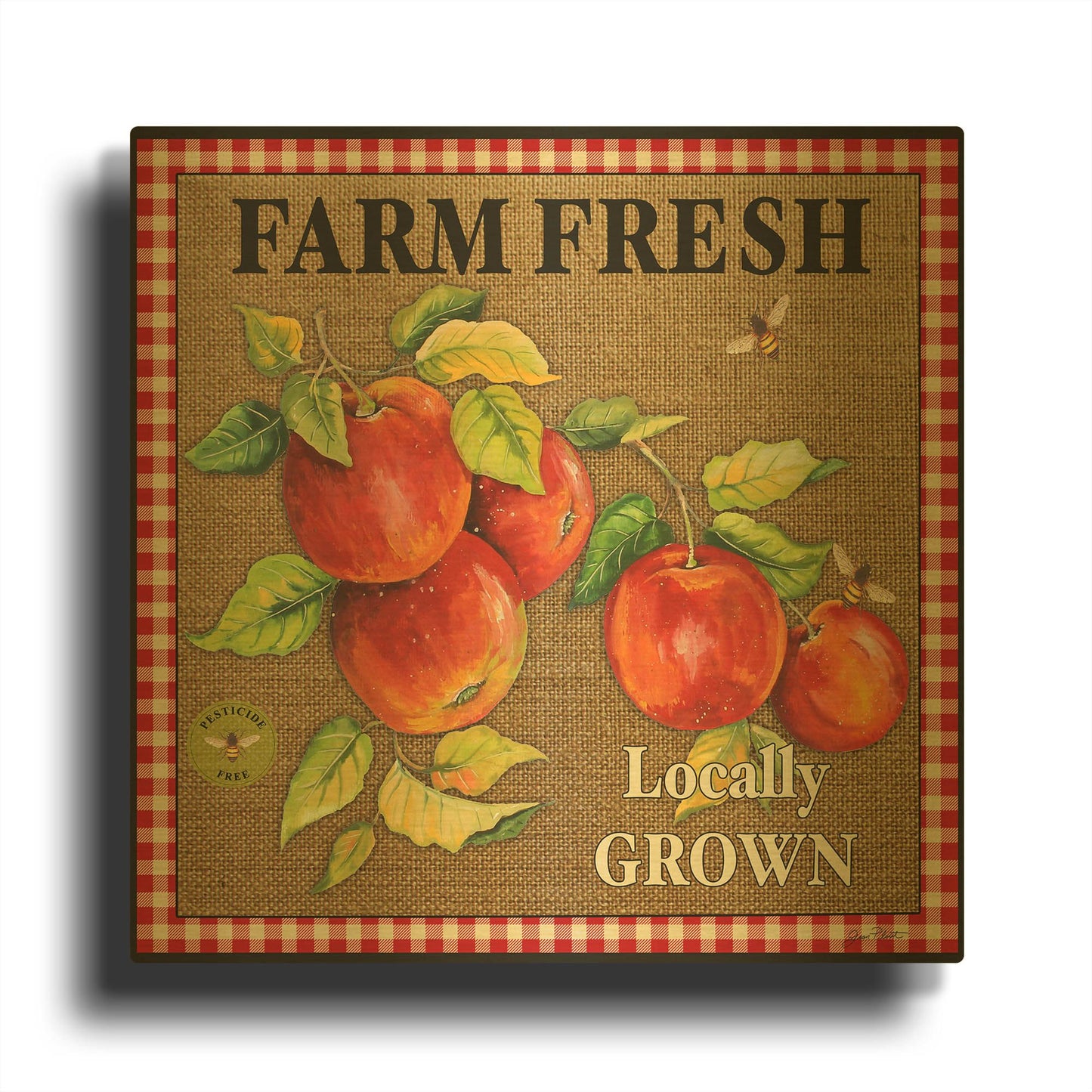 'Farm Fresh VIII' By Jean Plout Gold Metal Wall Art