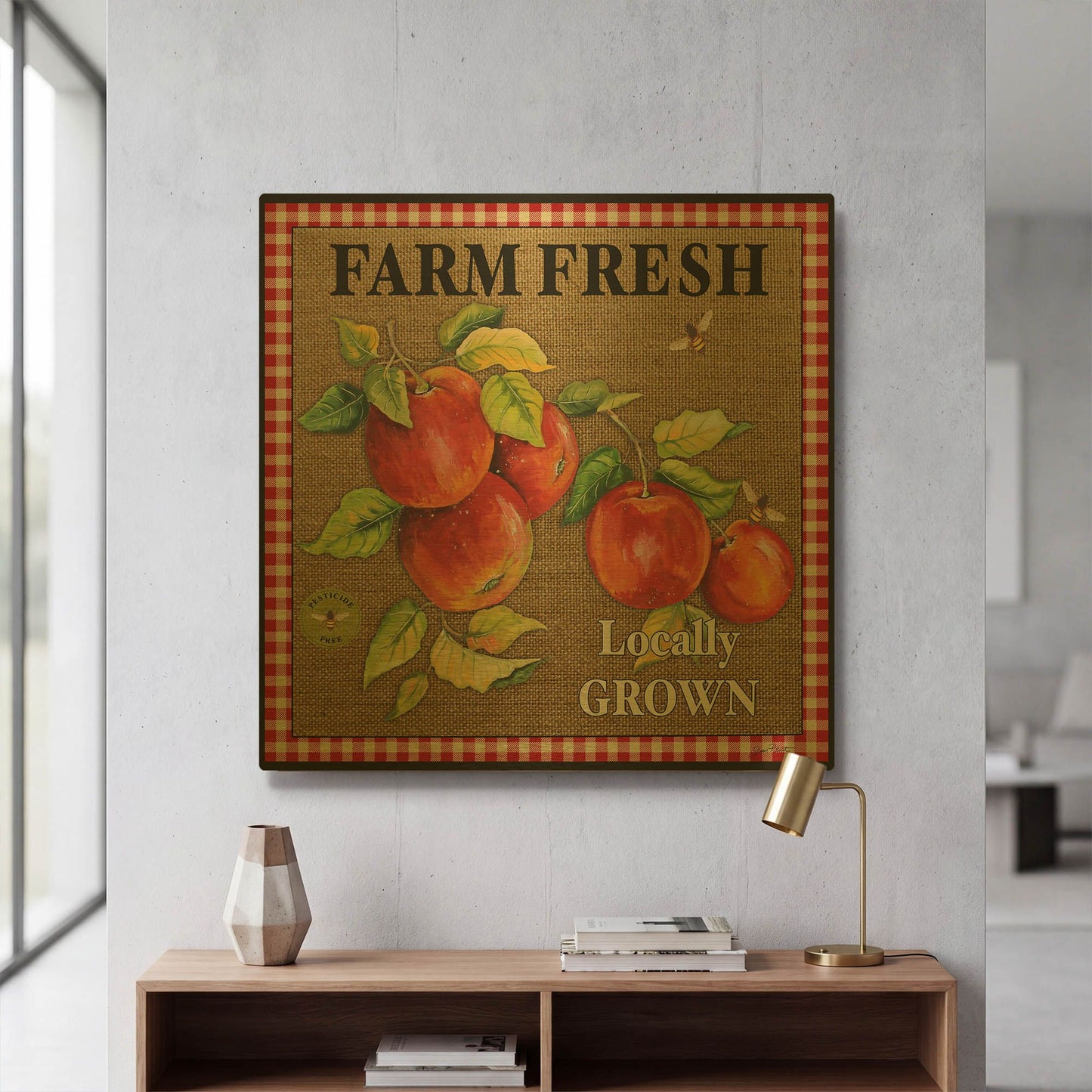'Farm Fresh VIII' By Jean Plout Gold Metal Wall Art