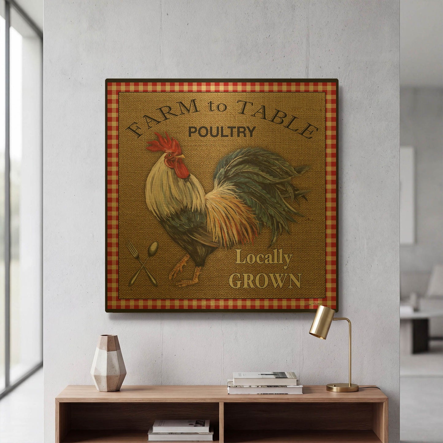 'Farm To Table' By Jean Plout Gold Metal Wall Art