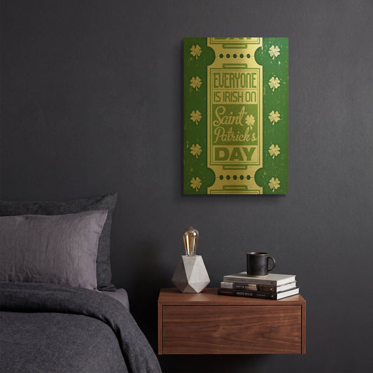 'Saint Patrick’S Day I' By Jean Plout Gold Metal Wall Art