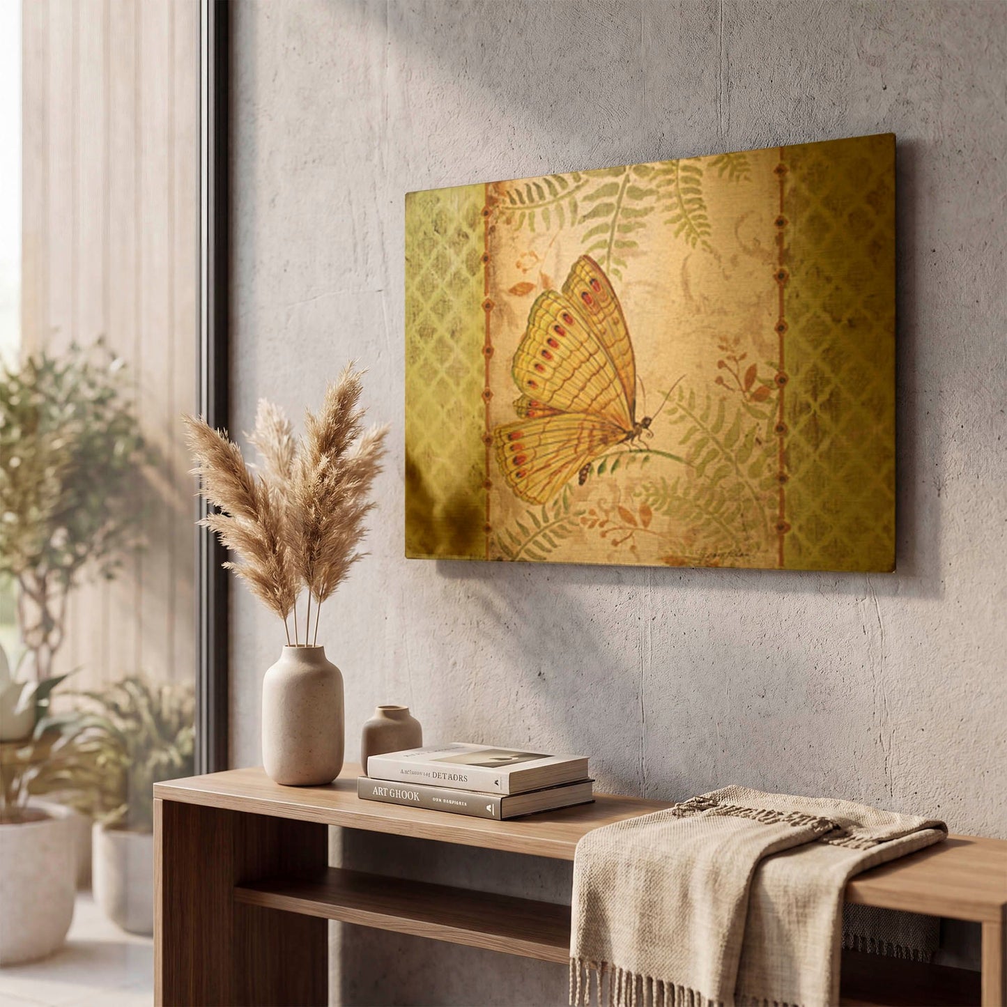 'Vintage Wings' By Jean Plout Gold Metal Wall Art